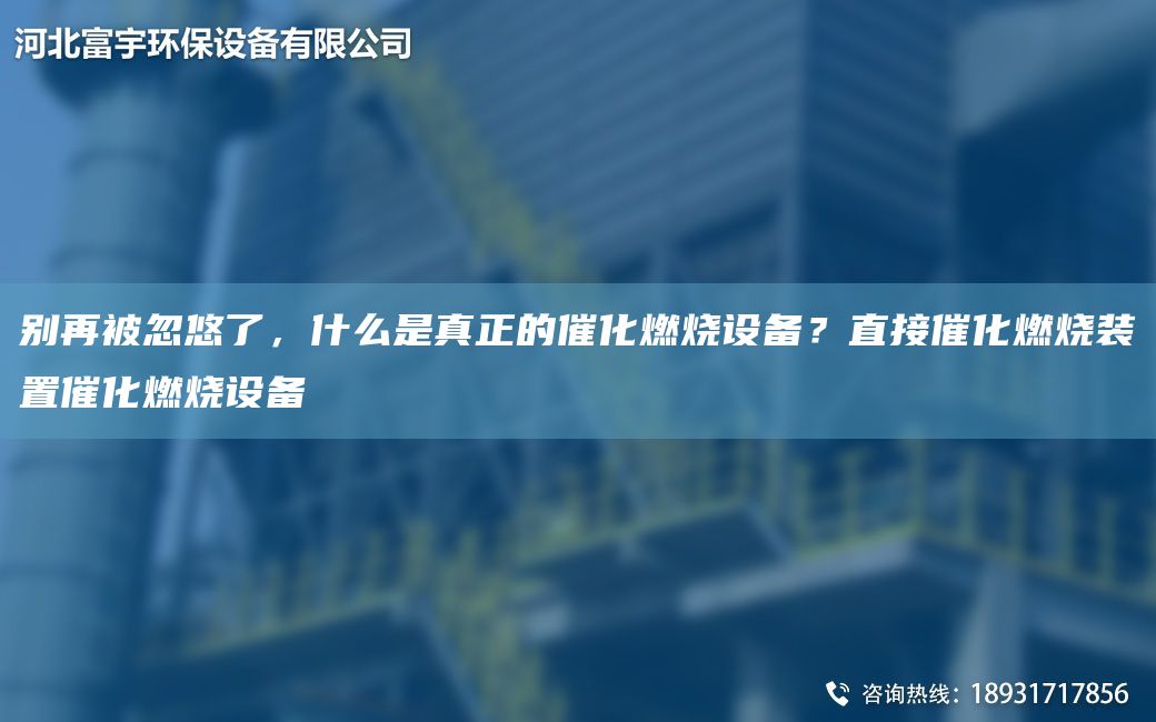 別再被忽悠了，什么是真正的催化燃燒設備？直接催化燃燒裝置催化燃燒設備