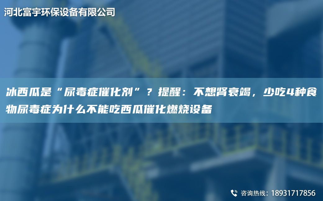 冰西瓜是“尿毒癥催化劑”？提醒：不想腎衰竭，少吃4種食物尿毒癥為什么不能吃西瓜催化燃燒設備