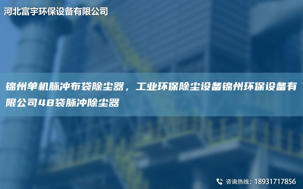 錦州單機脈沖布袋除塵器，工業(yè)環(huán)保除塵設備錦州環(huán)保設備有限公司48袋脈沖除塵器