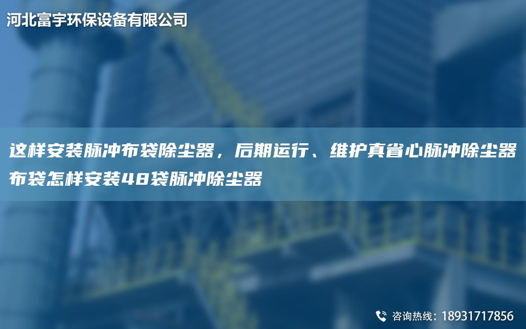 這樣安裝脈沖布袋除塵器，后期運行、維護真省心脈沖除塵器布袋怎樣安裝48袋脈沖除塵器