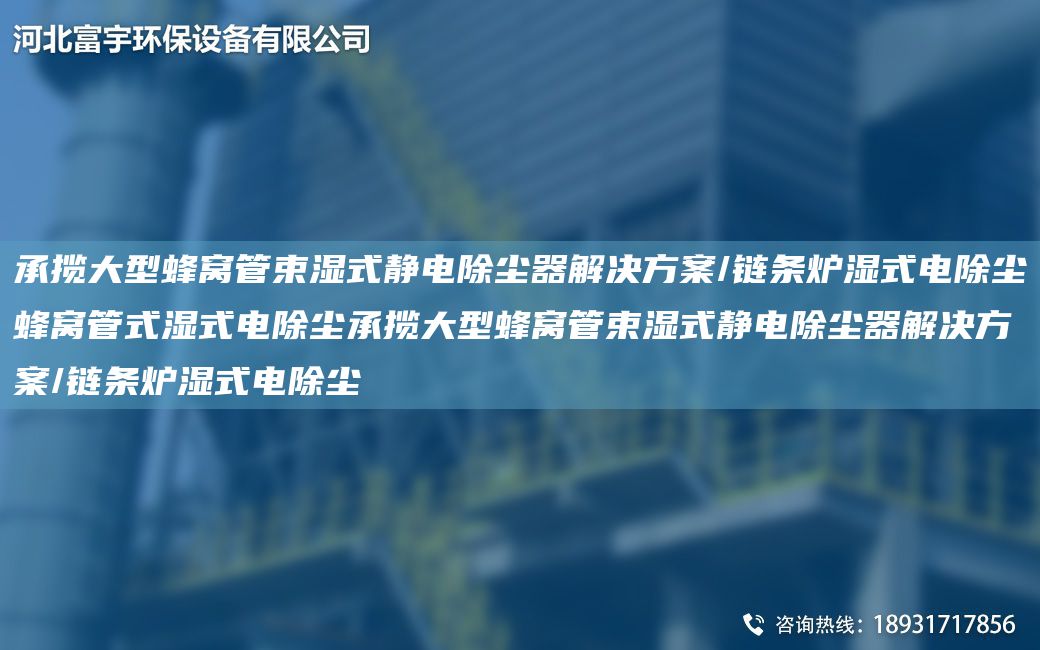 承攬大型蜂窩管束濕式靜電除塵器解決方案/鏈條爐濕式電除塵蜂窩管式濕式電除塵承攬大型蜂窩管束濕式靜電除塵器解決方案/鏈條爐濕式電除塵