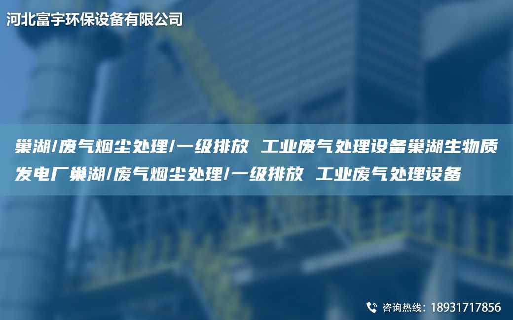 巢湖/廢氣煙塵處理/一級排放 工業(yè)廢氣處理設備巢湖生物質(zhì)發(fā)電廠(chǎng)巢湖/廢氣煙塵處理/一級排放 工業(yè)廢氣處理設備