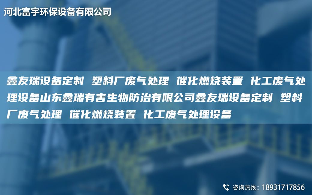 富宇設備定制 塑料廠(chǎng)廢氣處理 催化燃燒裝置 化工廢氣處理設備山東鑫瑞有害生物防治有限公司富宇設備定制 塑料廠(chǎng)廢氣處理 催化燃燒裝置 化工廢氣處理設備