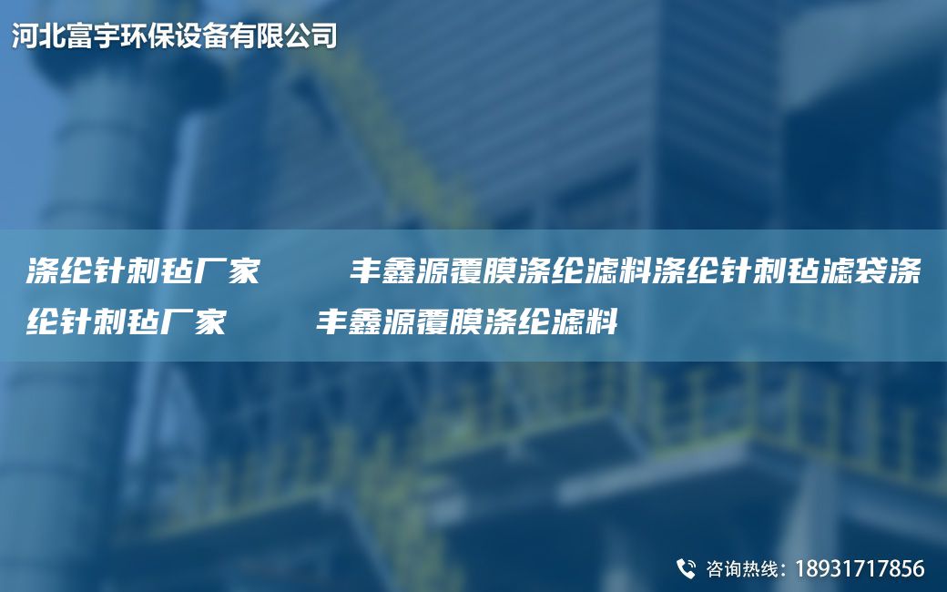 滌綸針刺氈廠(chǎng)家    豐鑫源覆膜滌綸濾料滌綸針刺氈濾袋滌綸針刺氈廠(chǎng)家    豐鑫源覆膜滌綸濾料