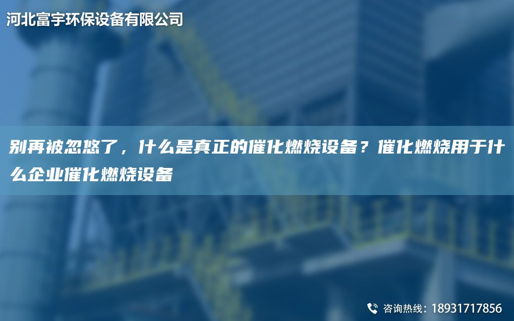 別再被忽悠了，什么是真正的催化燃燒設備？催化燃燒用于什么企業(yè)催化燃燒設備