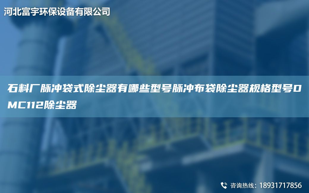 石料廠(chǎng)脈沖袋式除塵器有哪些型號脈沖布袋除塵器規格型號DMC112除塵器