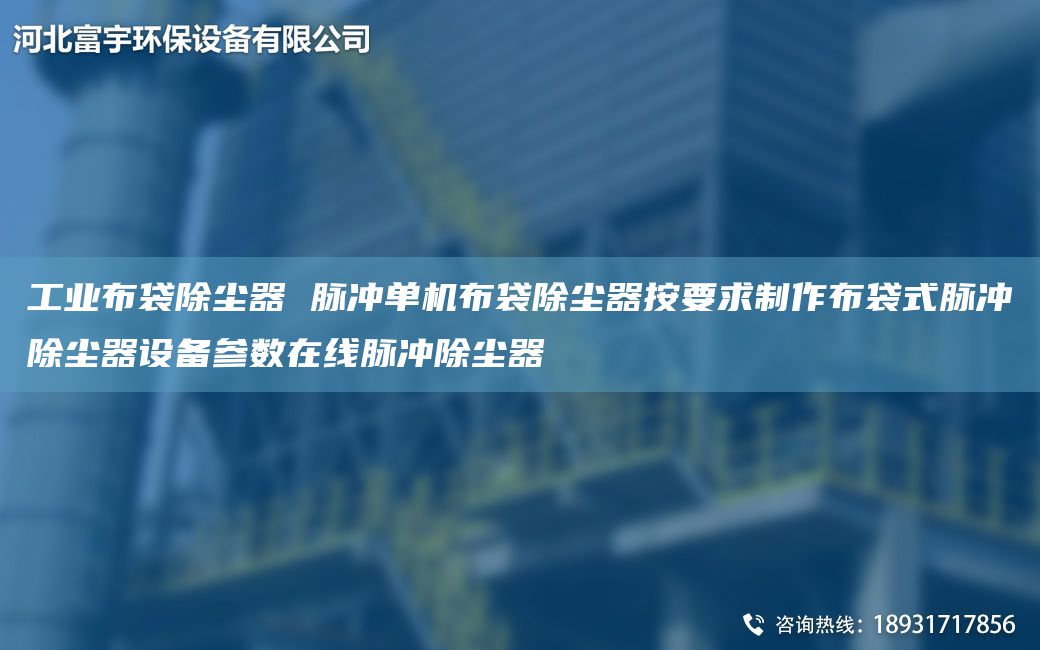 工業(yè)布袋除塵器 脈沖單機布袋除塵器按要求制作布袋式脈沖除塵器設備參數在線(xiàn)脈沖除塵器