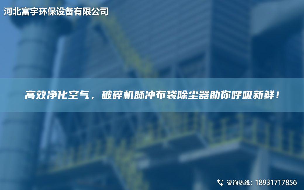 高效凈化空氣，破碎機脈沖布袋除塵器助你呼吸新鮮！