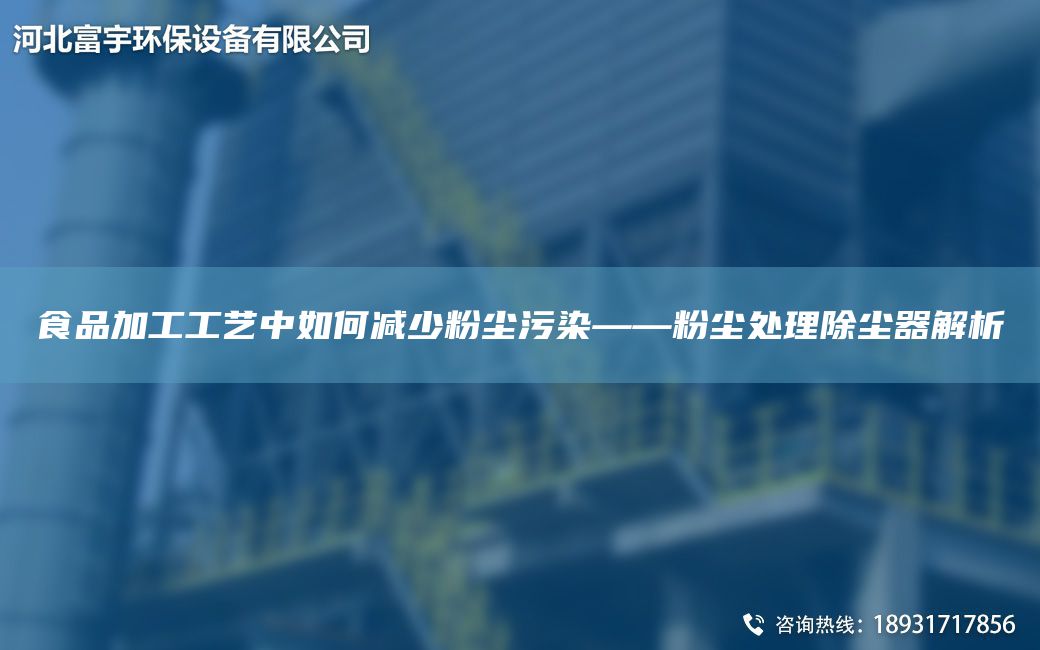 食品加工工藝中如何減少粉塵污染——粉塵處理除塵器解析