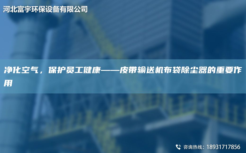 凈化空氣，保護員工健康——皮帶輸送機布袋除塵器的重要作用