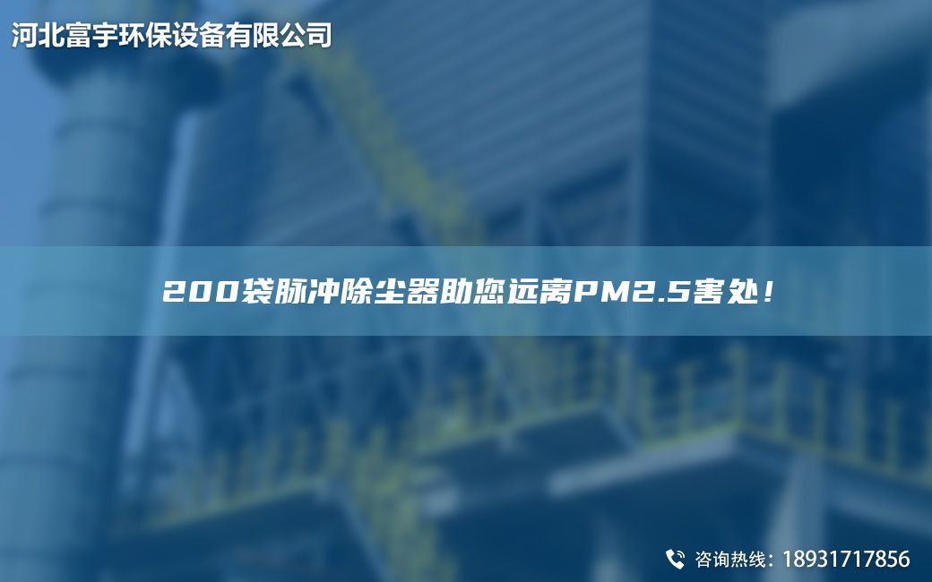 200袋脈沖除塵器助您遠離PM2.5害處！