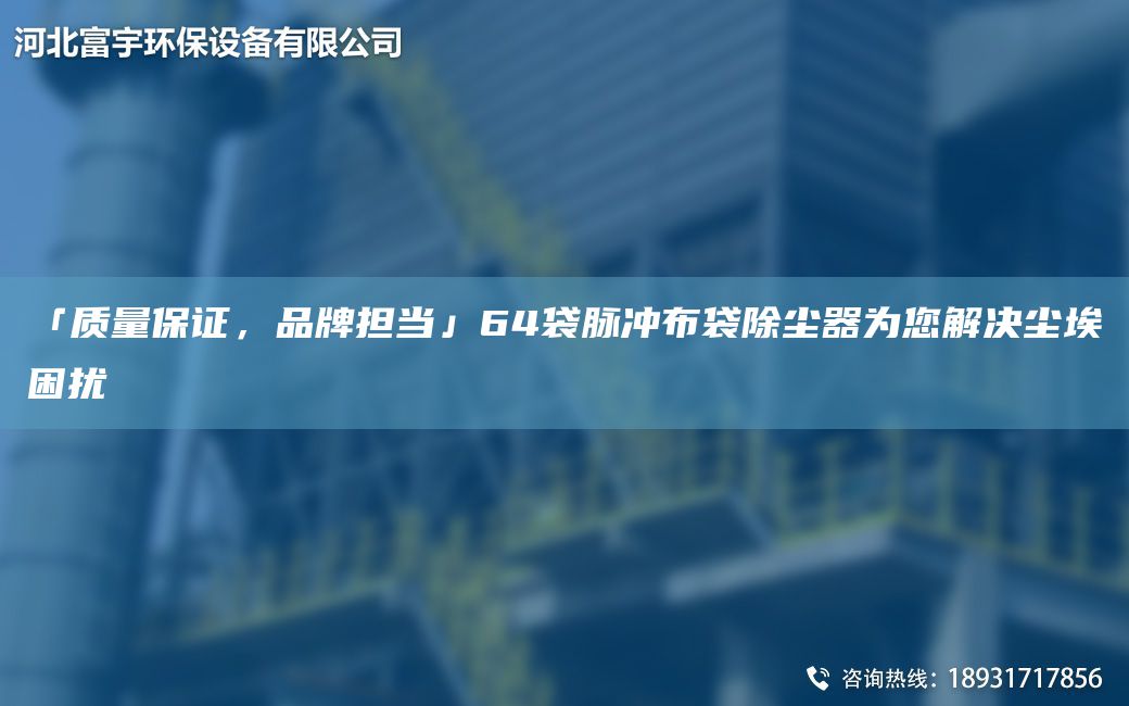 「質(zhì)量保證，PP擔當」64袋脈沖布袋除塵器為您解決塵埃困擾