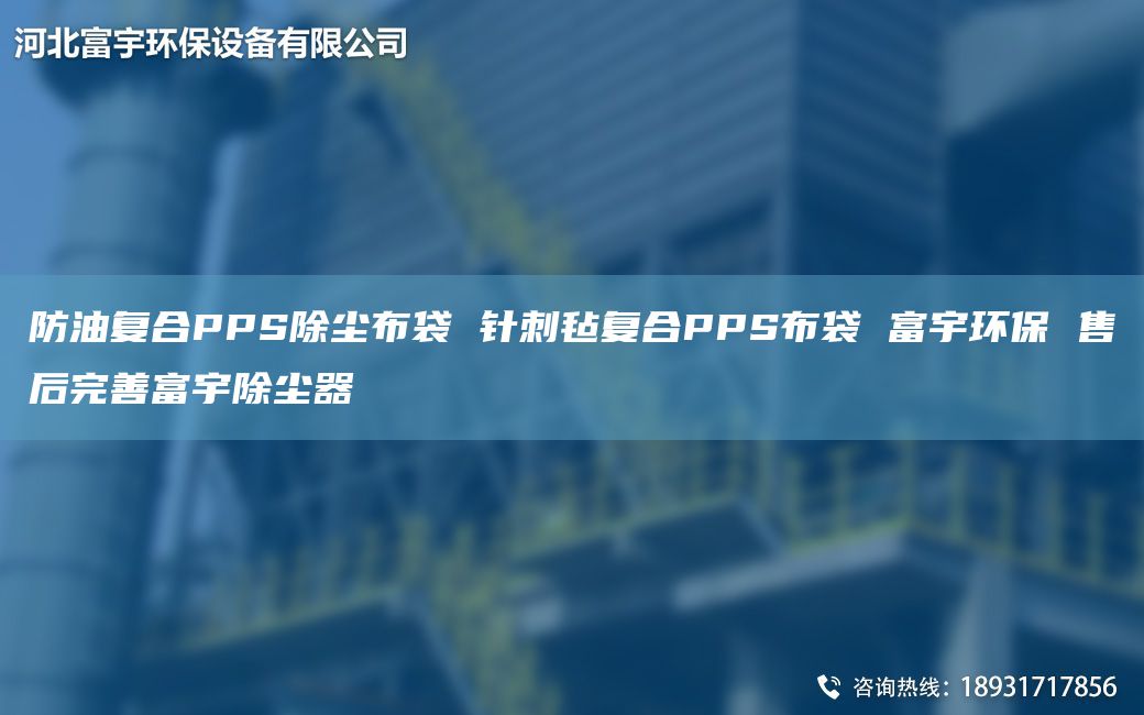 防油復合PPS除塵布袋 針刺氈復合PPS布袋 富宇環(huán)保 售后完善富宇除塵器