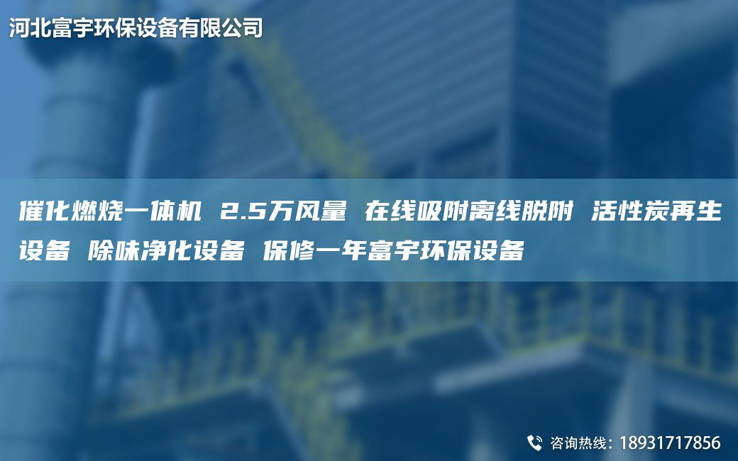 催化燃燒一體機 2.5萬風(fēng)量 在線吸附離線脫附 活性炭再生設(shè)備 除味凈化設(shè)備 保修一NA富宇環(huán)保設(shè)備