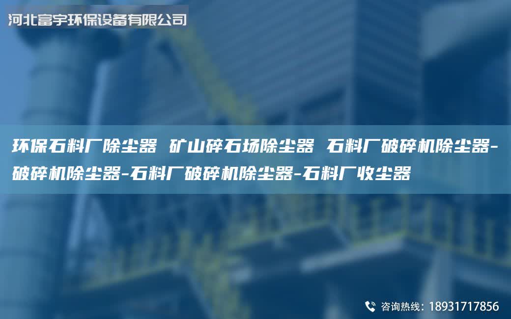 環(huán)保石料廠除塵器 礦山碎石場除塵器 石料廠破碎機除塵器-破碎機除塵器-石料廠破碎機除塵器-石料廠收塵器