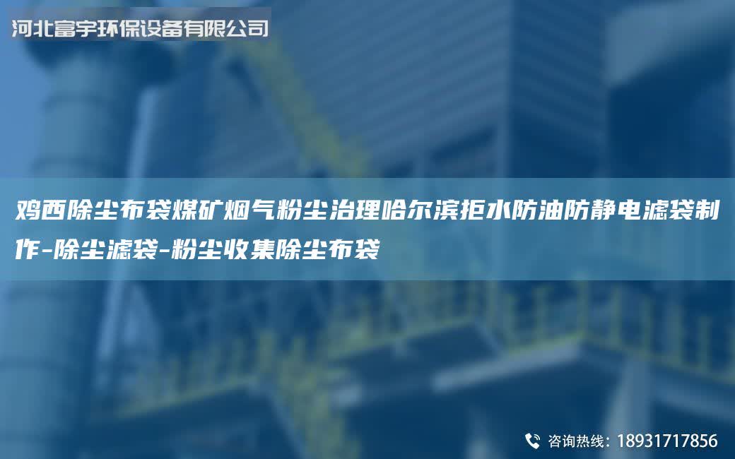 雞西除塵布袋煤礦煙氣粉塵治理哈爾濱拒水防油防靜電濾袋制作-除塵濾袋-粉塵收集除塵布袋