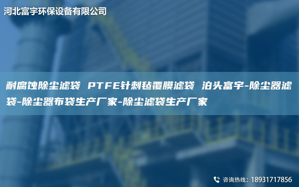 耐腐蝕除塵濾袋 PTFE針刺氈覆膜濾袋 泊頭富宇-除塵器濾袋-除塵器布袋生產(chǎn)廠家-除塵濾袋生產(chǎn)廠家
