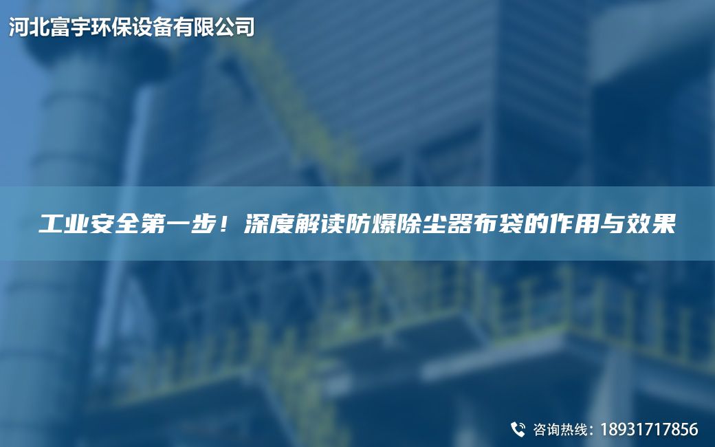 工業(yè)安全DY步！深度解讀防爆除塵器布袋的作用與效果